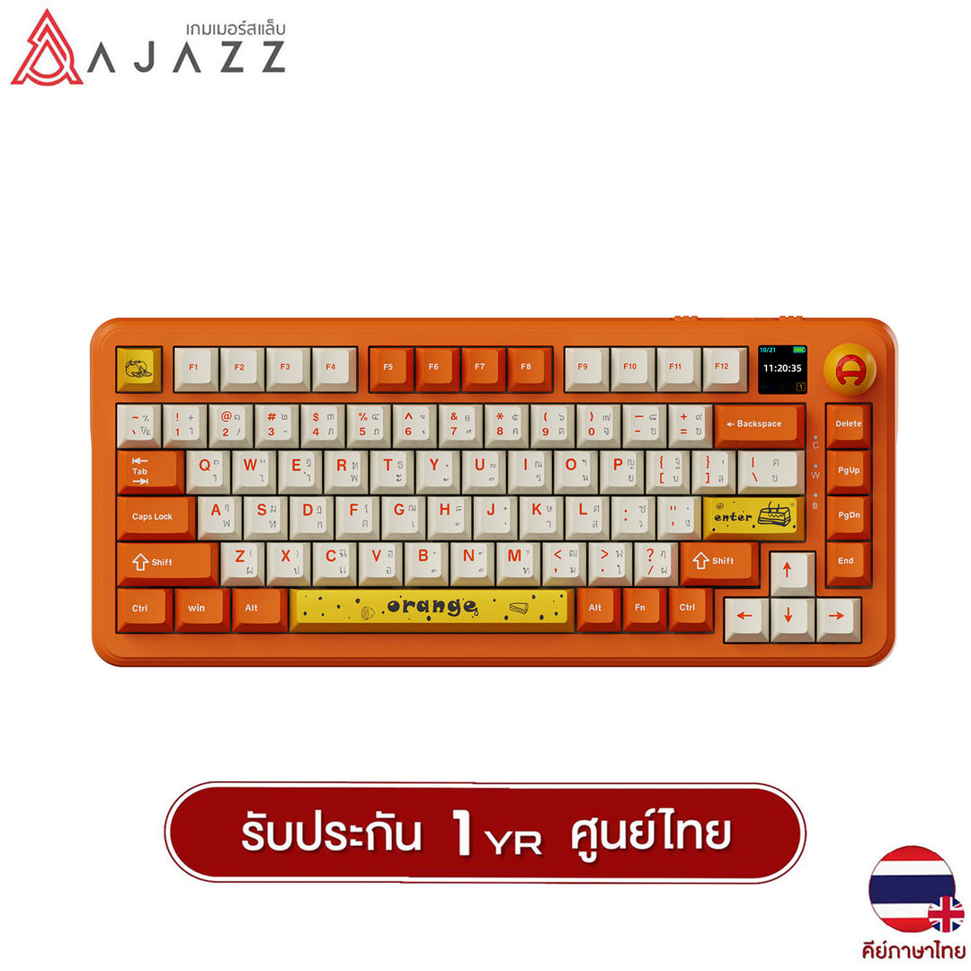 ชุดเกมมิ่งเกียร์ 2in1 Ajazz AK820 Max Plus LCD Tri-Mod Mechanical Keyboard + AJ179 Apex 8K Tri-Mod Mouse ประกัน 1 ปี