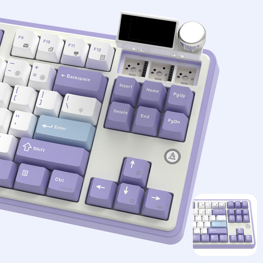 คีย์บอร์ดเกมมิ่ง Ajazz AK870 Plus 8000mAh Gasket Tri-Mod RGB Maila Switch Mechanical Keyboard รับประกันสินค้า 1 ปี