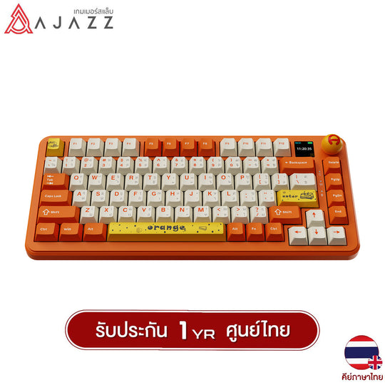 คีย์บอร์ดเกมมิ่ง Ajazz AK820 Max Plus LCD 8000mAh Gasket Tri-Mod RGB Avo Switch Mechanical Keyboard รับประกันสินค้า 1 ปี