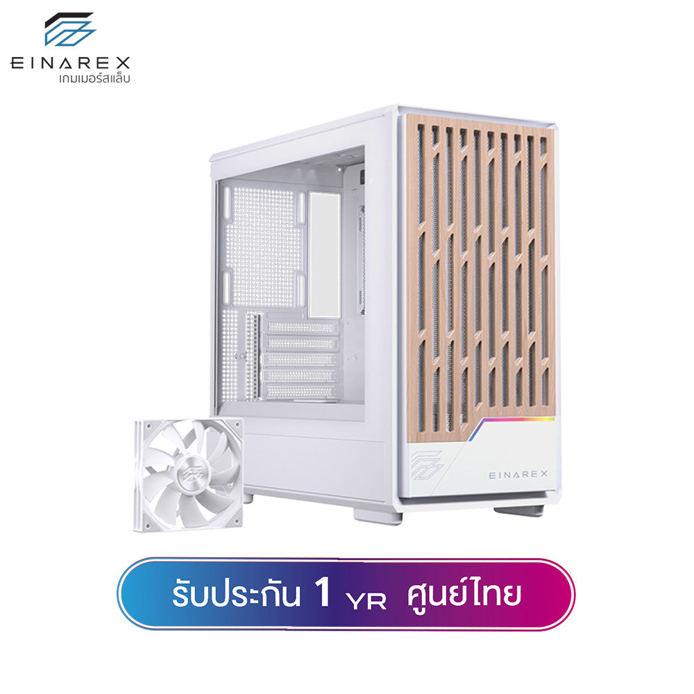 เคสคอมพิวเตอร์ Einarex PM400 Core Wooden Design Airflow MATX Gaming Case with PWM Fan รับประกัน 1 ปี