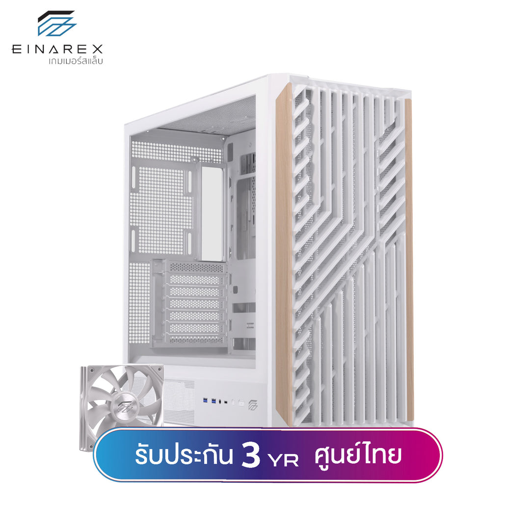 เคสคอมพิวเตอร์ Einarex Pulse P800 Core Wooden Design Airflow ATX Gaming Case with PWM Fan รับประกัน 3 ปี