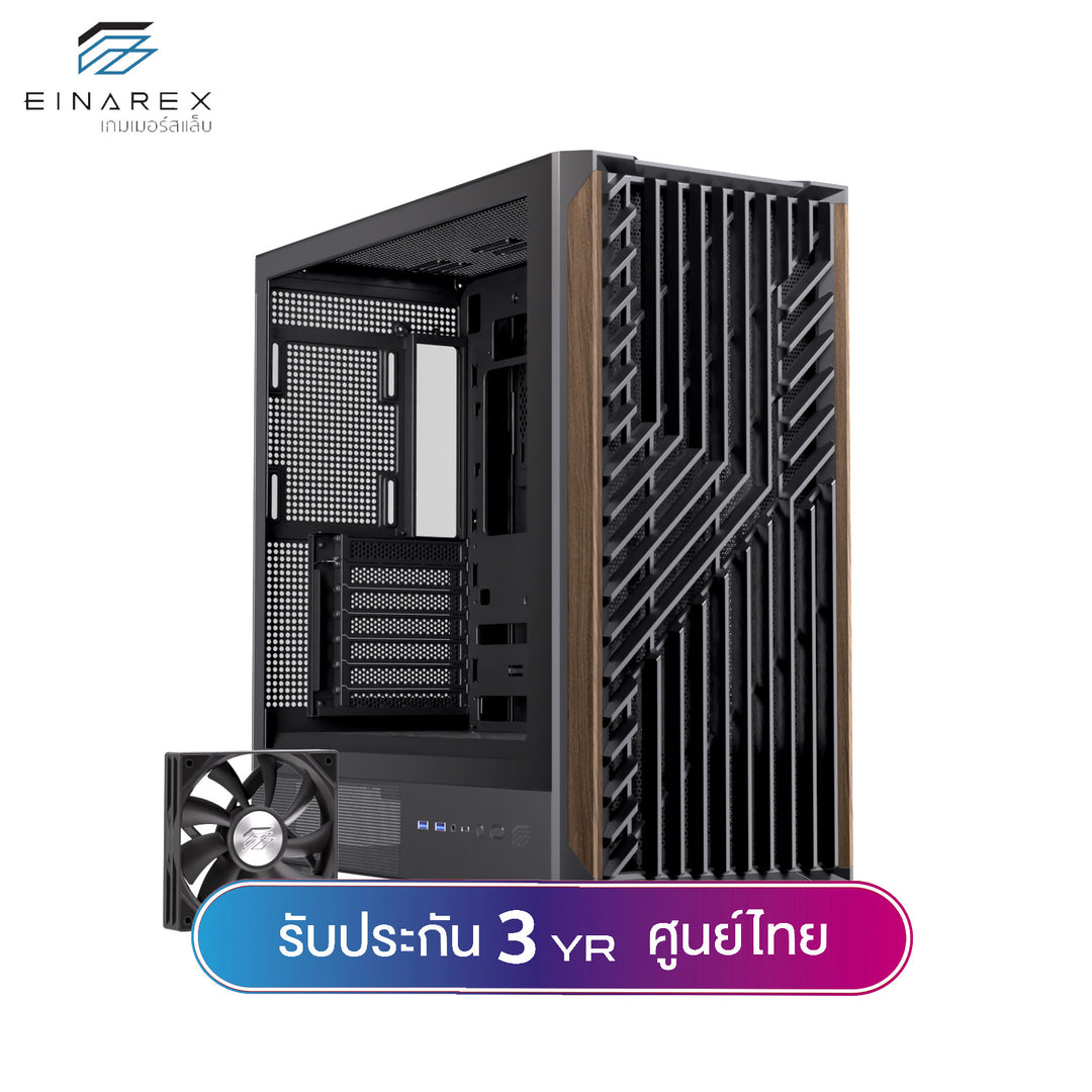 เคสคอมพิวเตอร์ Einarex Pulse P800 Core Wooden Design Airflow ATX Gaming Case with PWM Fan รับประกัน 3 ปี