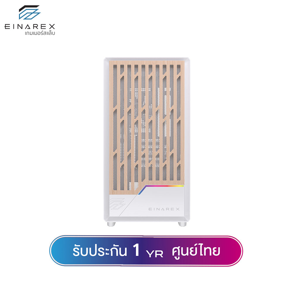 เคสคอมพิวเตอร์ Einarex PM400 Core Wooden Design Airflow MATX Gaming Case with PWM Fan รับประกัน 1 ปี