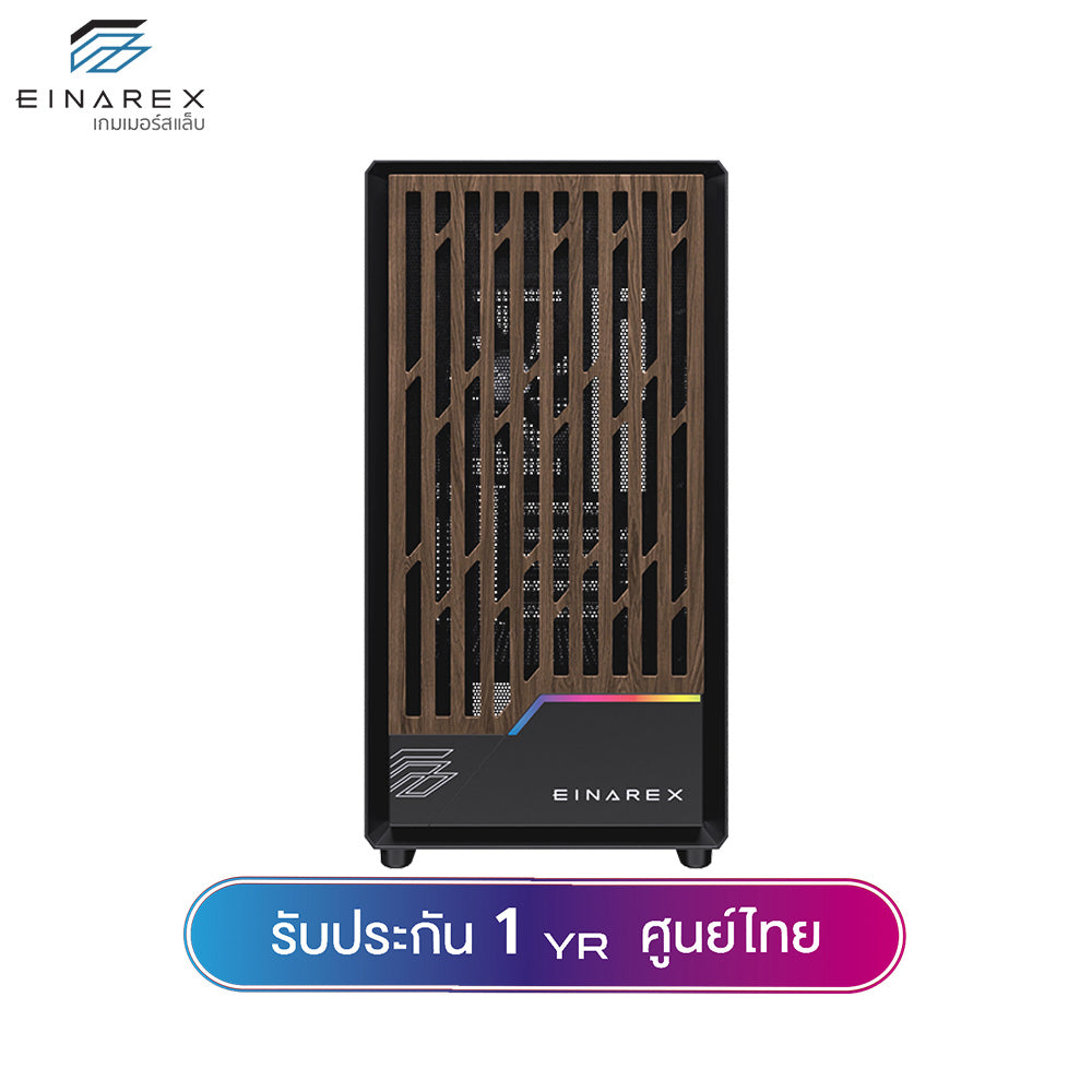 เคสคอมพิวเตอร์ Einarex PM400 Core Wooden Design Airflow MATX Gaming Case with PWM Fan รับประกัน 1 ปี