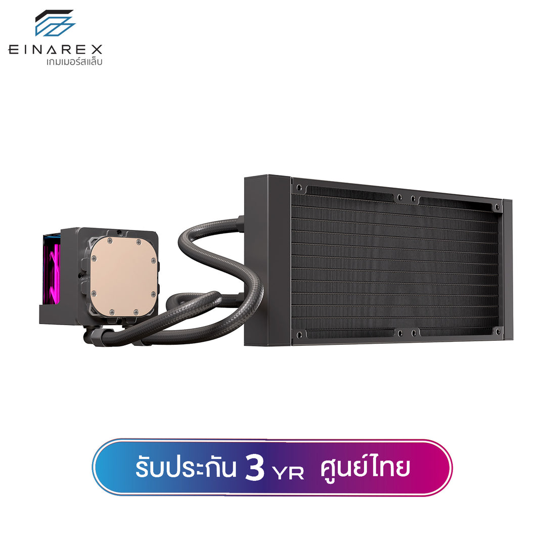 ชุดน้ำระบบปิด Einarex VERTEX 240 (TDP280W) / 360 (TDP 320W) Black / White ARGB Liquid Cooler รับประกัน 3 ปี