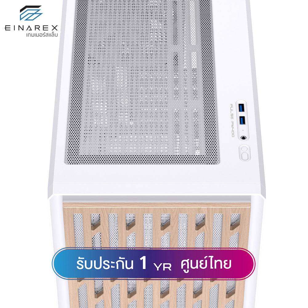 เคสคอมพิวเตอร์ Einarex PM400 Core Wooden Design Airflow MATX Gaming Case with PWM Fan รับประกัน 1 ปี