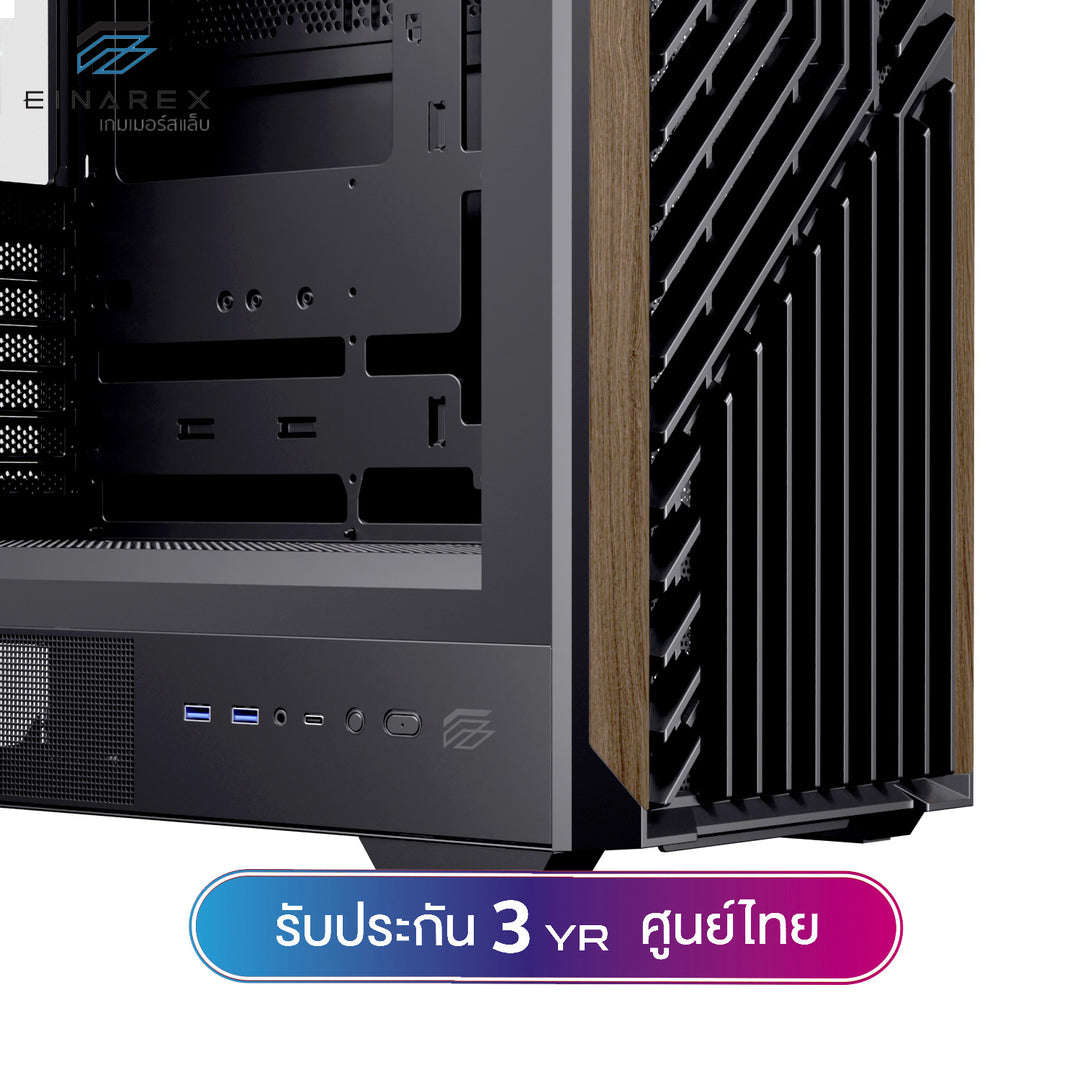 เคสคอมพิวเตอร์ Einarex Pulse P800 Core Wooden Design Airflow ATX Gaming Case with PWM Fan รับประกัน 3 ปี