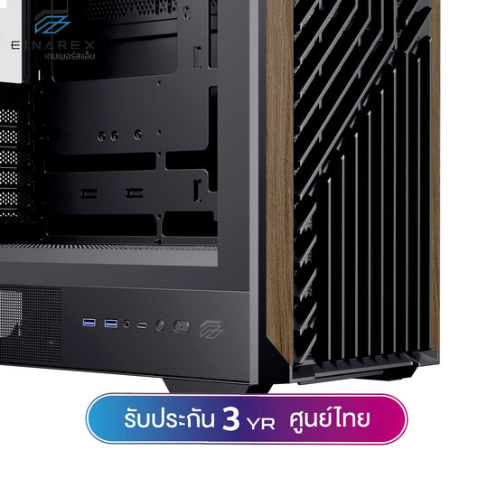 เคสคอมพิวเตอร์ Einarex Pulse P800 Core Wooden Design Airflow ATX Gaming Case with PWM Fan รับประกัน 3 ปี