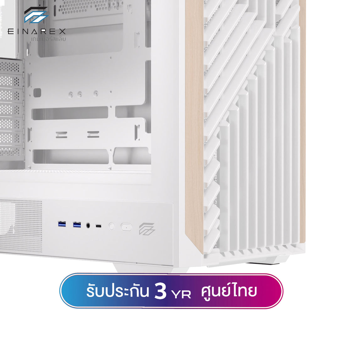 เคสคอมพิวเตอร์ Einarex Pulse P800 Core Wooden Design Airflow ATX Gaming Case with PWM Fan รับประกัน 3 ปี