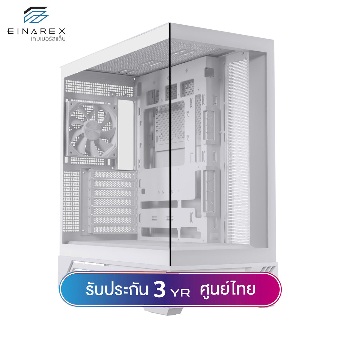เคสคอมพิวเตอร์ Einarex Prisma S800 Core Refraction Design Airflow ATX Gaming Case with PWM Fan รับประกัน 3 ปี