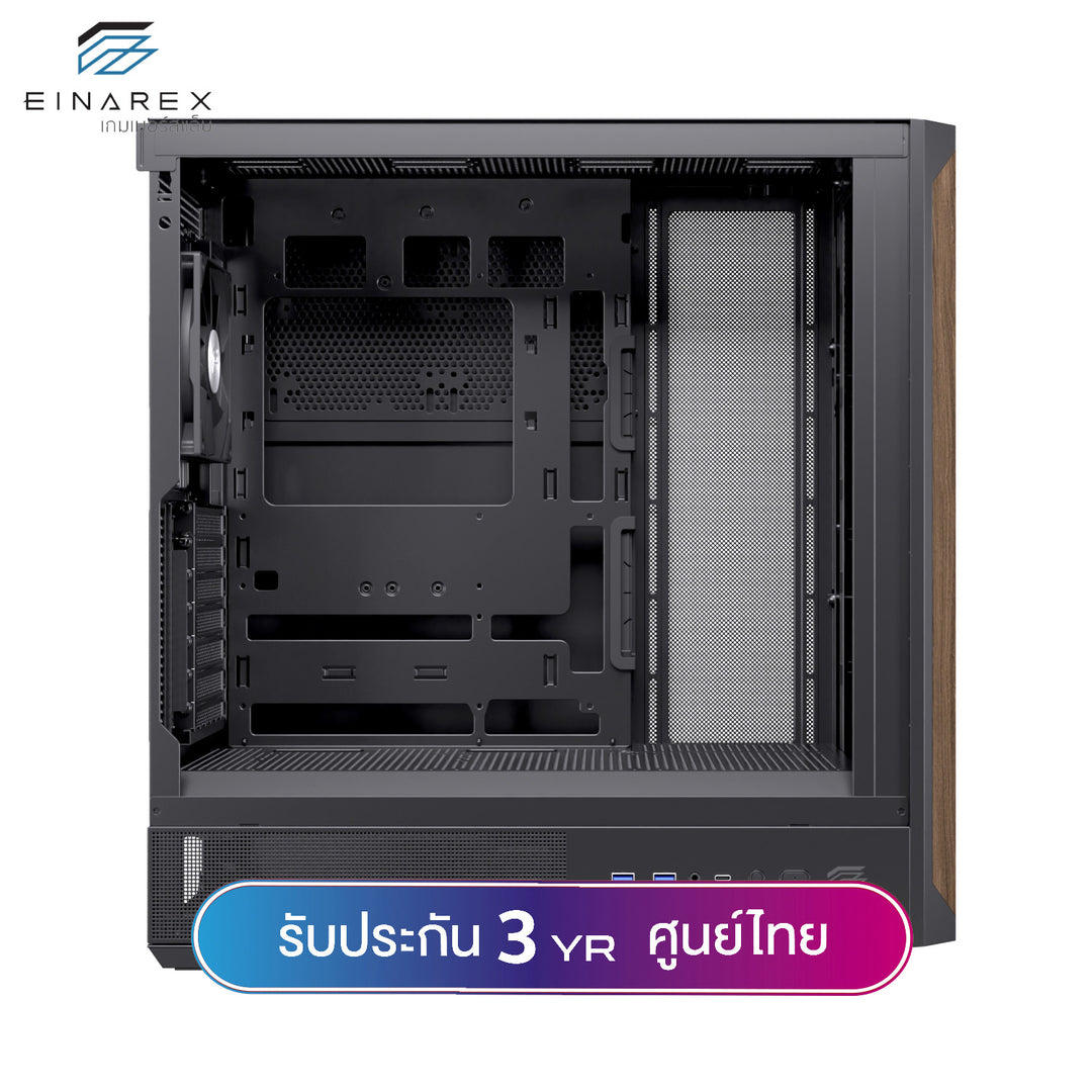 เคสคอมพิวเตอร์ Einarex Pulse P800 Core Wooden Design Airflow ATX Gaming Case with PWM Fan รับประกัน 3 ปี