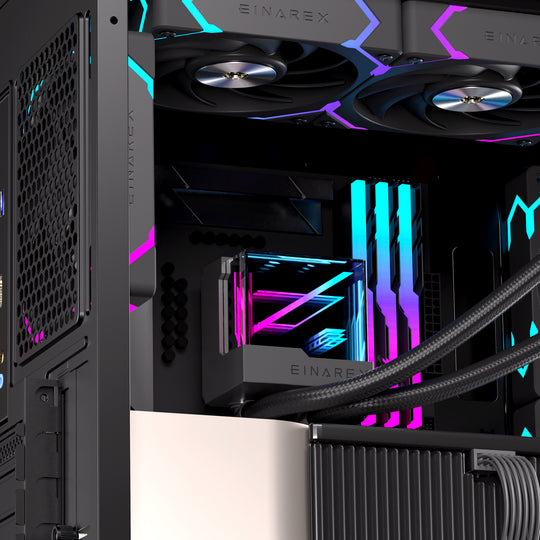 ชุดน้ำระบบปิด Einarex VERTEX 240 (TDP280W) / 360 (TDP 320W) Black / White ARGB Liquid Cooler รับประกัน 3 ปี