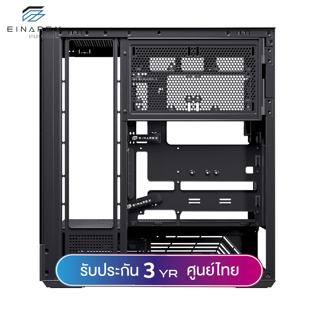 เคสคอมพิวเตอร์ Einarex Prisma S800 Core Refraction Design Airflow ATX Gaming Case with PWM Fan รับประกัน 3 ปี