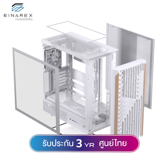 เคสคอมพิวเตอร์ Einarex Pulse P800 Core Wooden Design Airflow ATX Gaming Case with PWM Fan รับประกัน 3 ปี