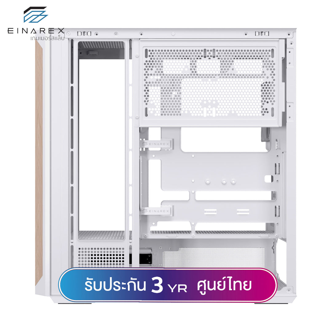 เคสคอมพิวเตอร์ Einarex Pulse P800 Core Wooden Design Airflow ATX Gaming Case with PWM Fan รับประกัน 3 ปี