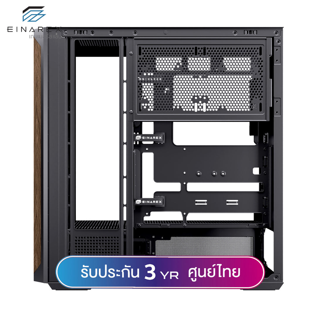 เคสคอมพิวเตอร์ Einarex Pulse P800 Core Wooden Design Airflow ATX Gaming Case with PWM Fan รับประกัน 3 ปี