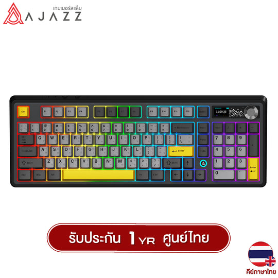 คีย์บอร์ดเกมมิ่ง Ajazz AK980 V2 10,000mAh Tri-Mod Gasket Mechanical Keyboard รับประกัน 1 ปี