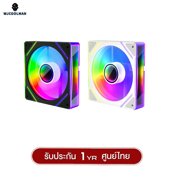 พัดลมระบายความร้อน WJCOOLMAN Mirror 6 Plus Lite ARGB Side View Rainbow 12CM Cooling Fan รับประกัน 1 ปี