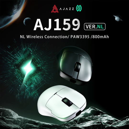 Ajazz AJ159NL NearLink Long Lasting  PAW3395 + NL BS20 Chipset (Wired+2.4G+Bluetooth)