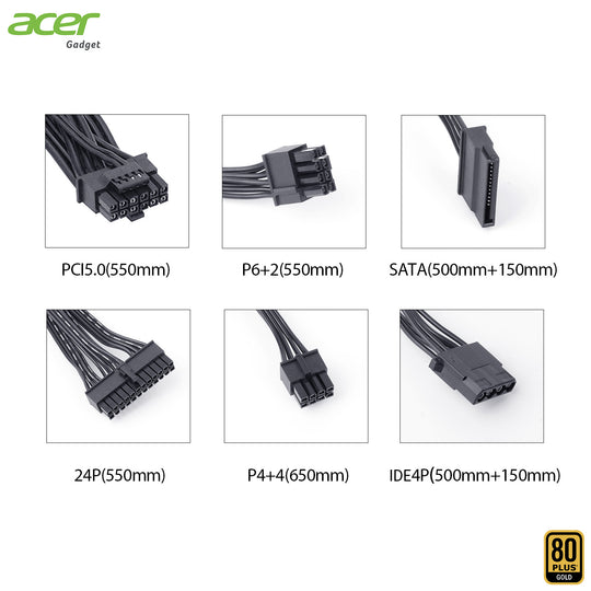 Power Supply (อุปกรณ์จ่ายไฟ) Acer eMachine 80+ DC-DC Full Mod