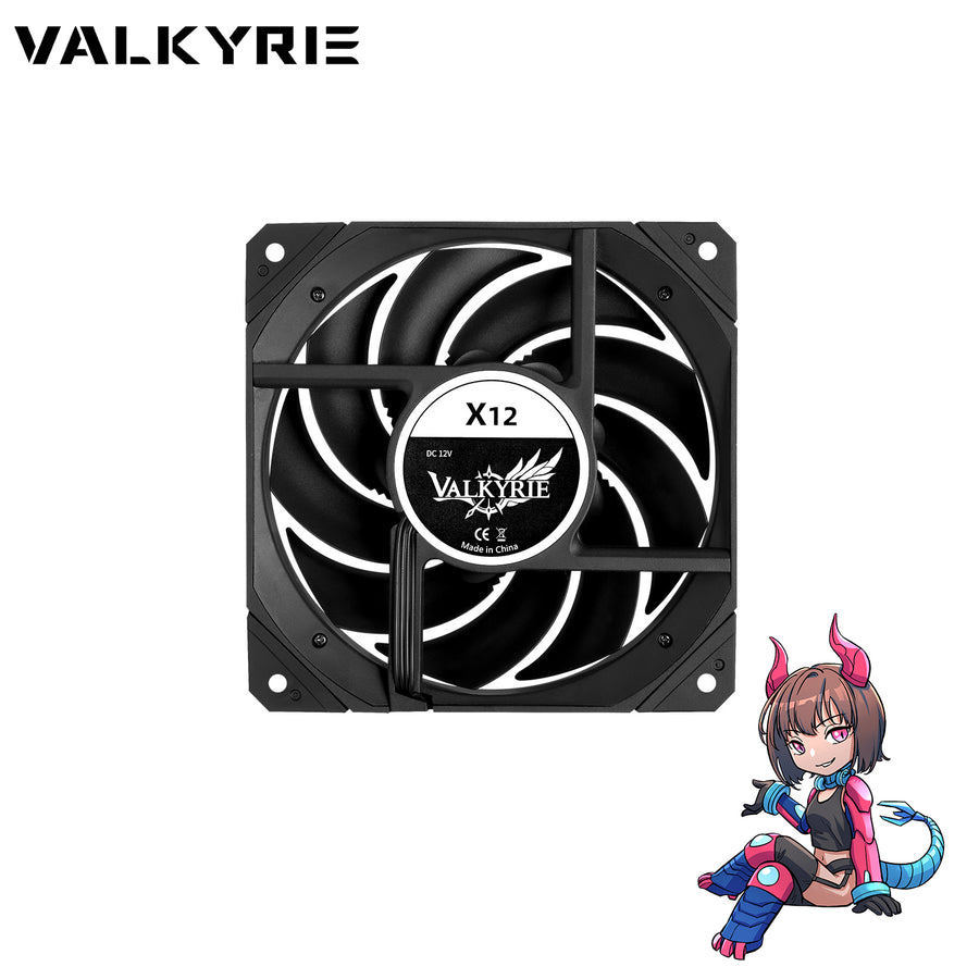 Valkyrie X12 Black S-RGB 12cm Cooling Fan 80CFM 3.14mmH2O – Gamers Lab TH