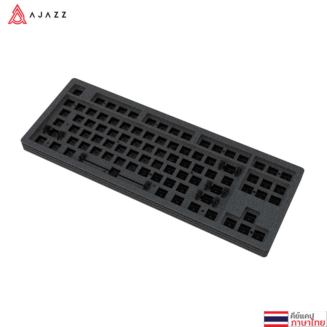 Ajazz AKC087 Steel-Stacked Body Frame Mechanical Keyboard Berry Yellow Switch