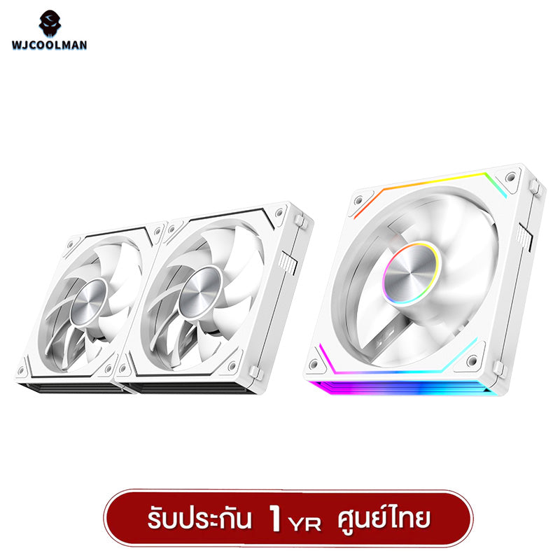 พัดลมระบายความร้อน WJCOOLMAN PathFinder Magnetic Stacking ARGB Block Fan รับประกัน 1 ปี