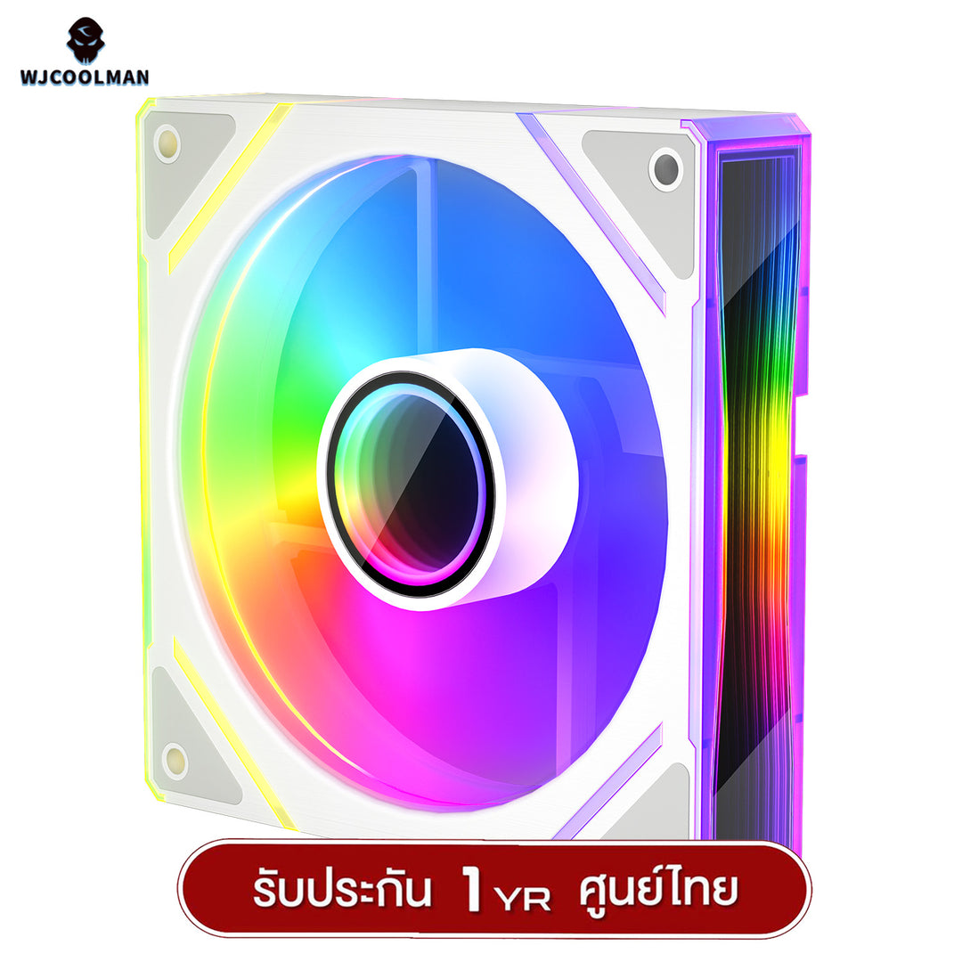 พัดลมระบายความร้อน WJCOOLMAN Mirror 6 Plus Lite ARGB Side View Rainbow 12CM Cooling Fan รับประกัน 1 ปี