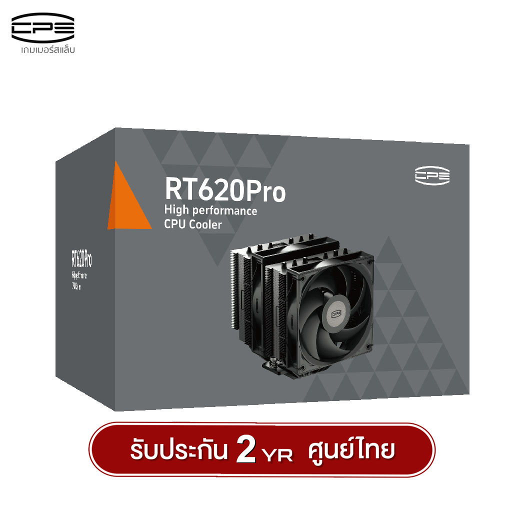 ซีพียูคูลเลอร์ CPS RT620 Pro TDP 265W 6 Heatpipe Dual Tower Air Cooler รับประกัน 2 ปี