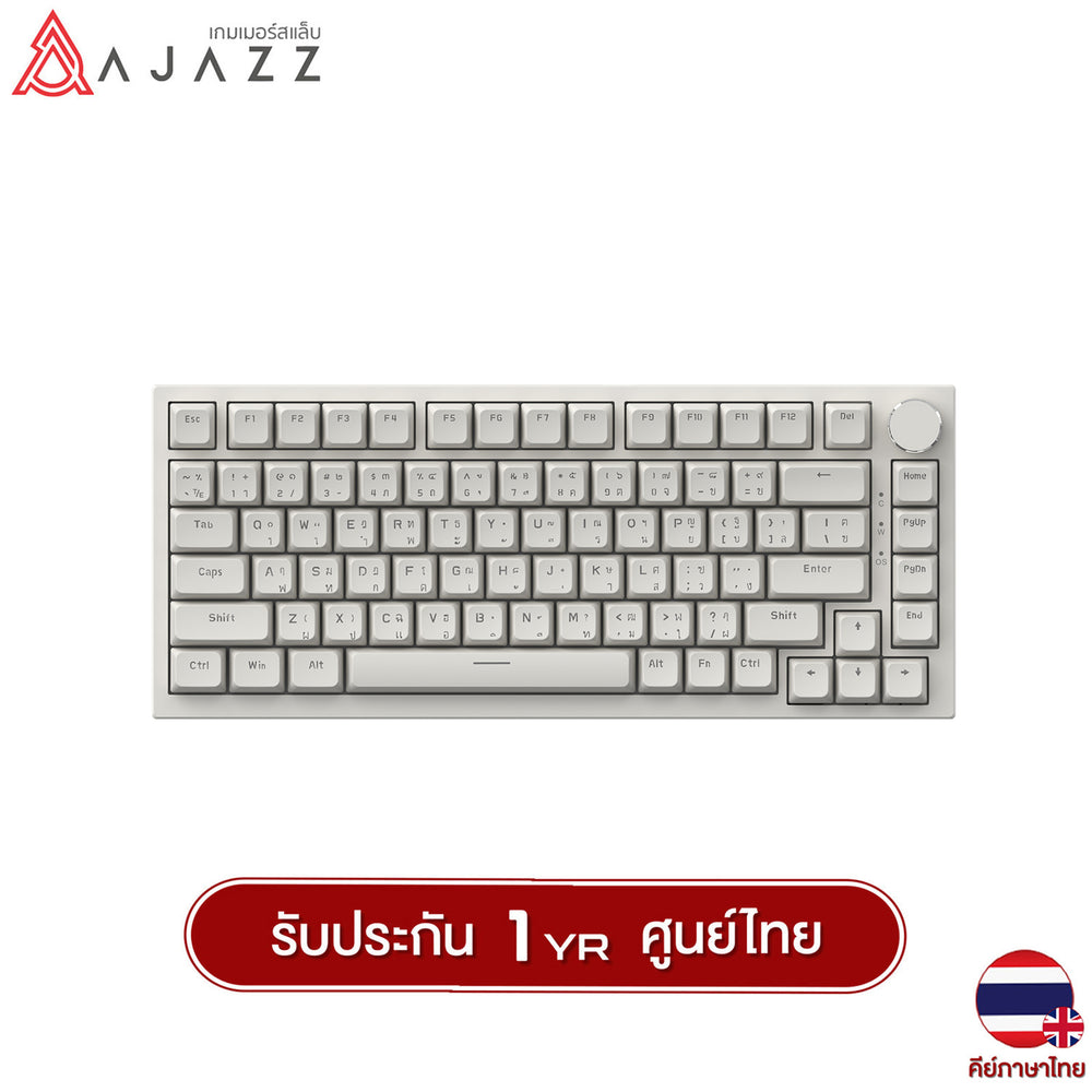 คีย์บอร์ดเกมมิ่ง Ajazz AK821 82Key Gasket Hotswap TH LED Wired Mechanical Keyboard รับประกัน 1 ปี