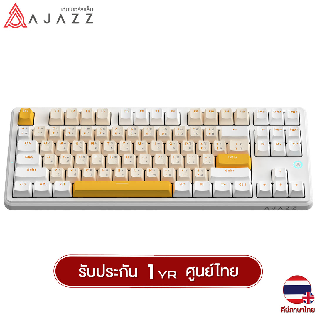 คีย์บอร์ดเกมมิ่ง Ajazz AK870 V2 10,000mAh Tri-Mod Gasket Mechanical Keyboard รับประกัน 1 ปี
