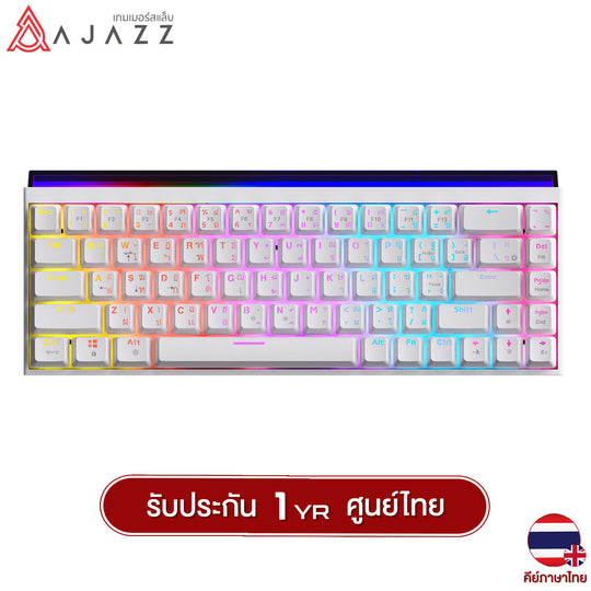คีย์บอร์ดเกมมิ่ง Ajazz NK68 Wired TH Rainbow Lighting Red Switch Gaming Keyboard รับประกัน 1 ปี