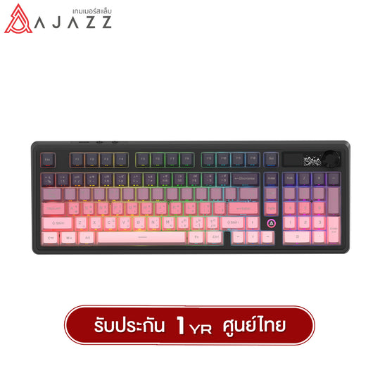 คีย์บอร์ดเกมมิ่ง Ajazz AK980 V2 10,000mAh Tri-Mod Gasket Mechanical Keyboard รับประกัน 1 ปี