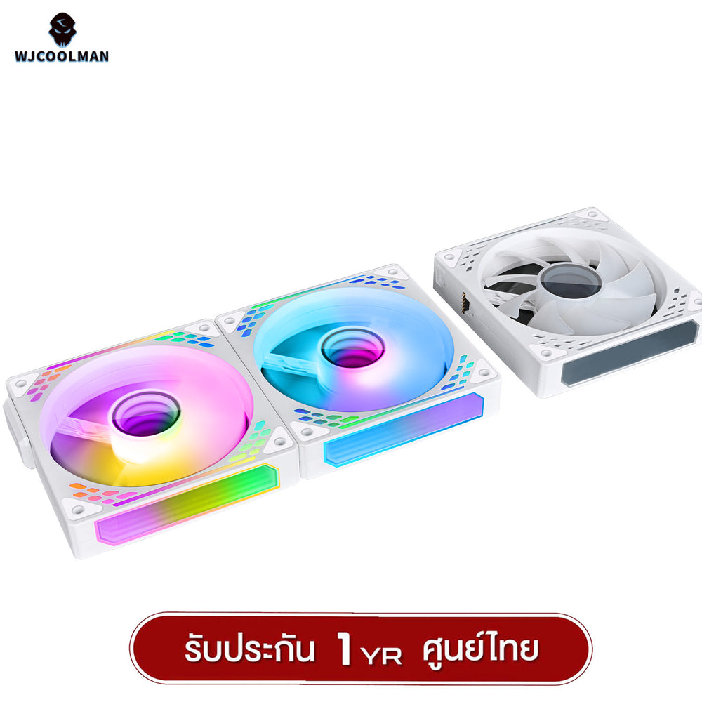 พัดลมระบายความร้อน WJCOOLMAN PathFinder Magnetic Stacking ARGB Block Fan รับประกัน 1 ปี