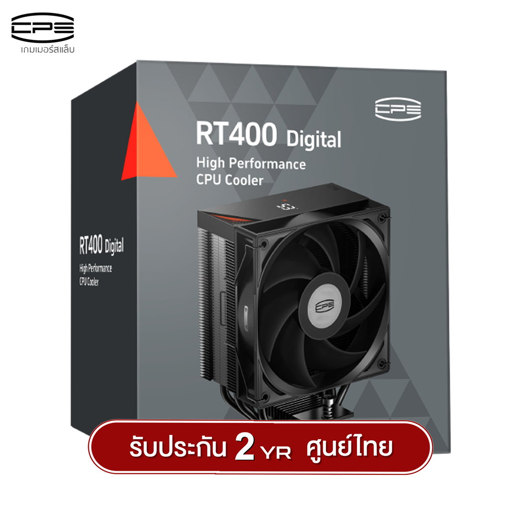 ซีพียูคูลเลอร์ CPS RT400 Digital Monitor TDP 235W 4 Heatpipe Air Cooler รับประกัน 2 ปี
