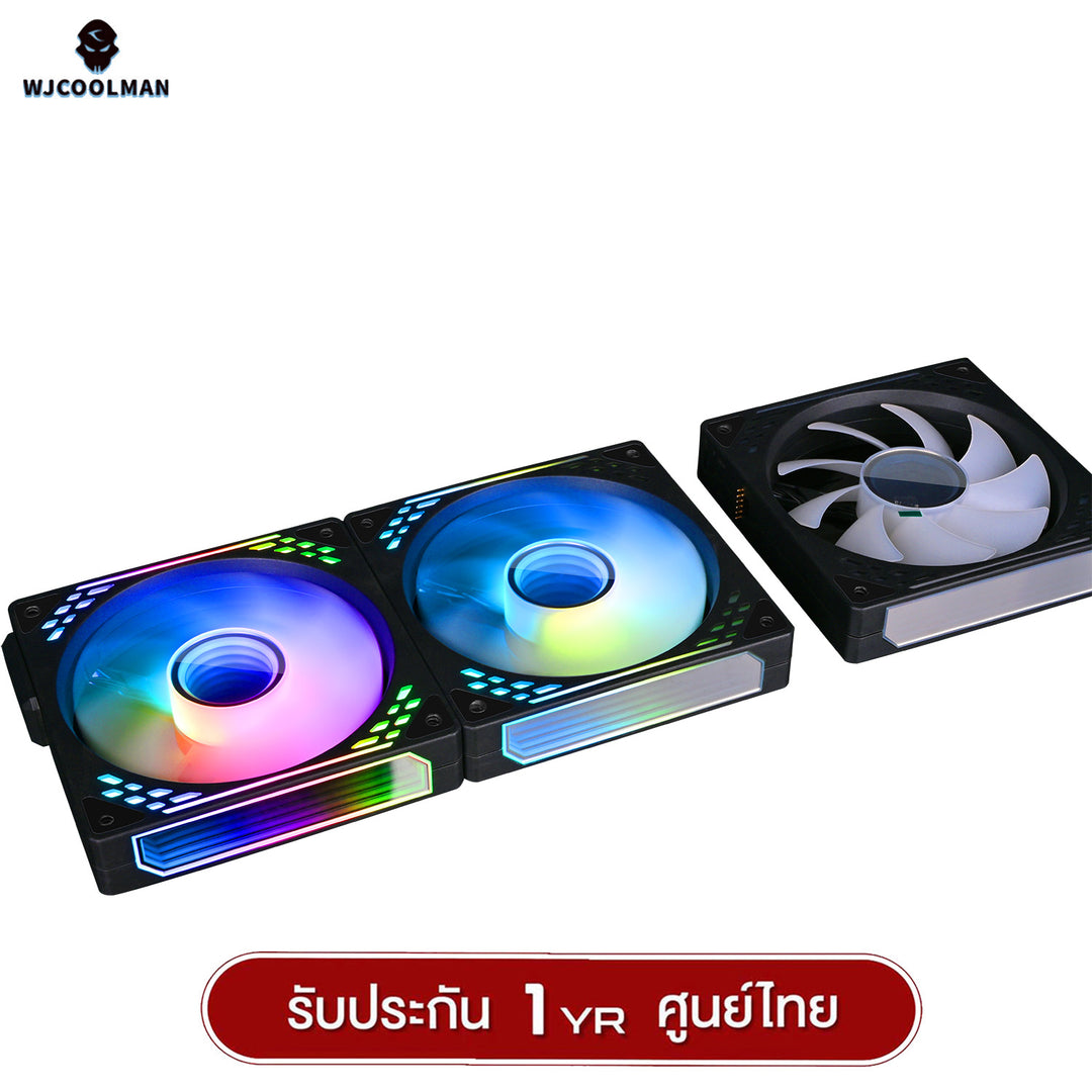 พัดลมระบายความร้อน WJCOOLMAN PathFinder Magnetic Stacking ARGB Block Fan รับประกัน 1 ปี
