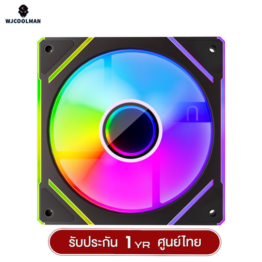 พัดลมระบายความร้อน WJCOOLMAN Mirror 6 Plus Lite ARGB Side View Rainbow 12CM Cooling Fan รับประกัน 1 ปี