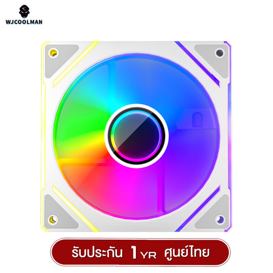 พัดลมระบายความร้อน WJCOOLMAN Mirror 6 Plus Lite ARGB Side View Rainbow 12CM Cooling Fan รับประกัน 1 ปี