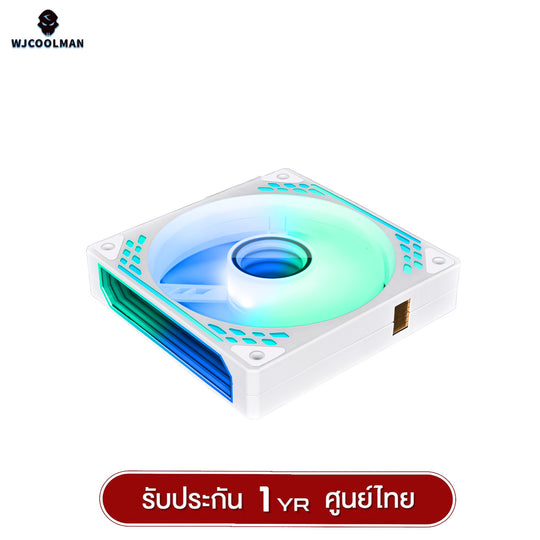 พัดลมระบายความร้อน WJCOOLMAN PathFinder Magnetic Stacking ARGB Block Fan รับประกัน 1 ปี