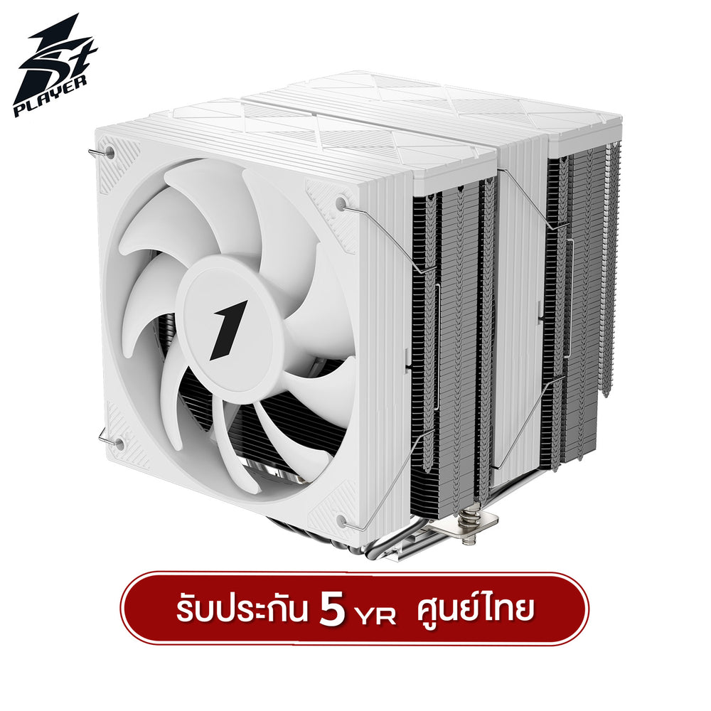 ซีพียูคูลเลอร์ 1st Player CY12-D Series (TDP275W) Black / White Air CPU Cooler รับประกัน 5 ปี