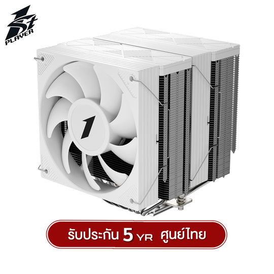 ซีพียูคูลเลอร์ 1st Player CY12-D Series (TDP275W) Black / White Air CPU Cooler รับประกัน 5 ปี