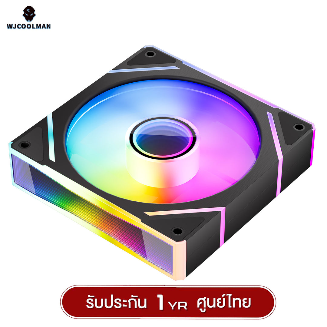 พัดลมระบายความร้อน WJCOOLMAN Mirror 6 Plus Lite ARGB Side View Rainbow 12CM Cooling Fan รับประกัน 1 ปี