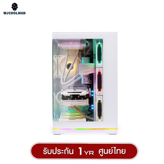 WJCOOLMAN เคสคอมพิวเเตอร์ (No FAN) (AIO360) NightDancer Plus RGB ATX Panorama Tempered Gaming Case รับประกัน 1 ปี