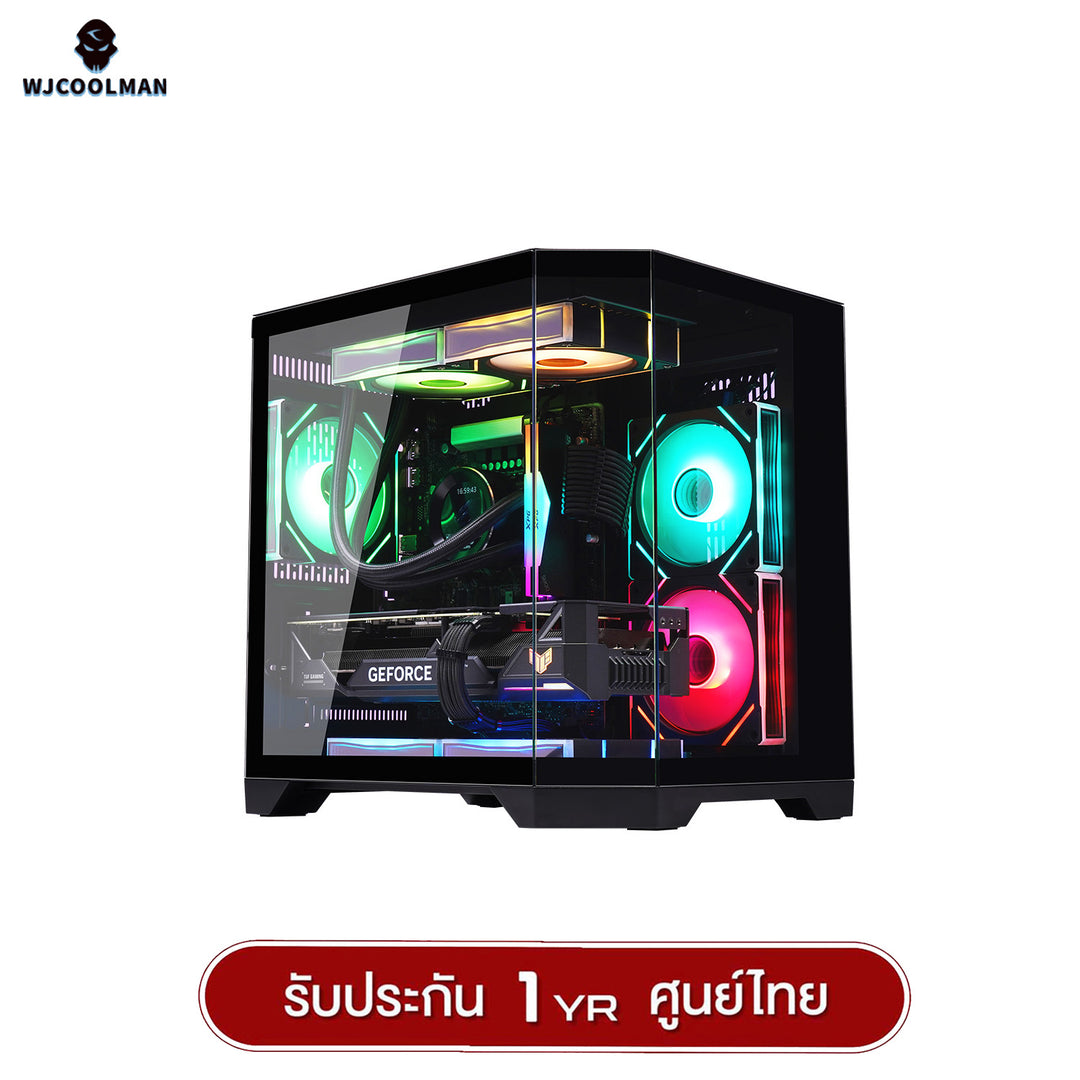 WJCOOLMAN DREAMER M-ATX Tempered Glass Gaming Case (No Fan)