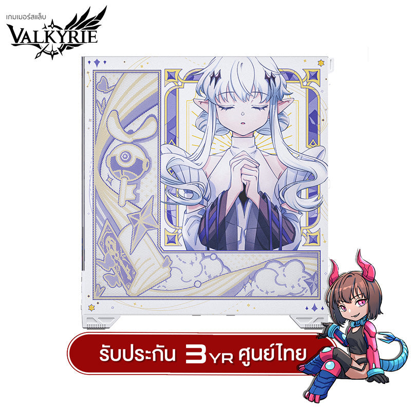 เคสคอมพิวเเตอร์ VK03 IPS Display Screen Panorama Tempered Glass ATX/BackSlotATX Gaming Case รับประกัน 3 ปี