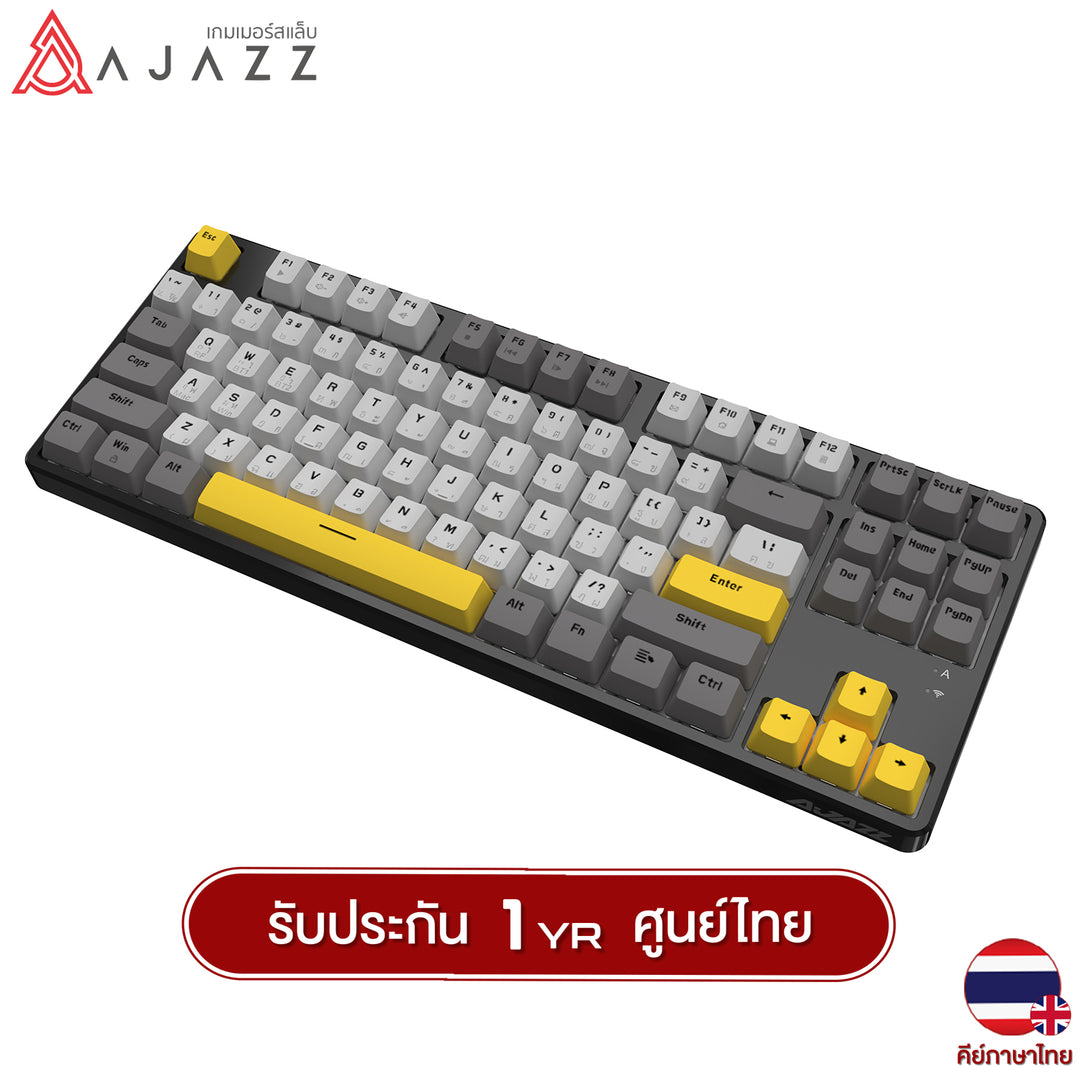 Ajazz AK872 California Sunset Mechanical Keyboard คีบอร์ดไร้สาย Wireless 2.4Ghz Bluetooh