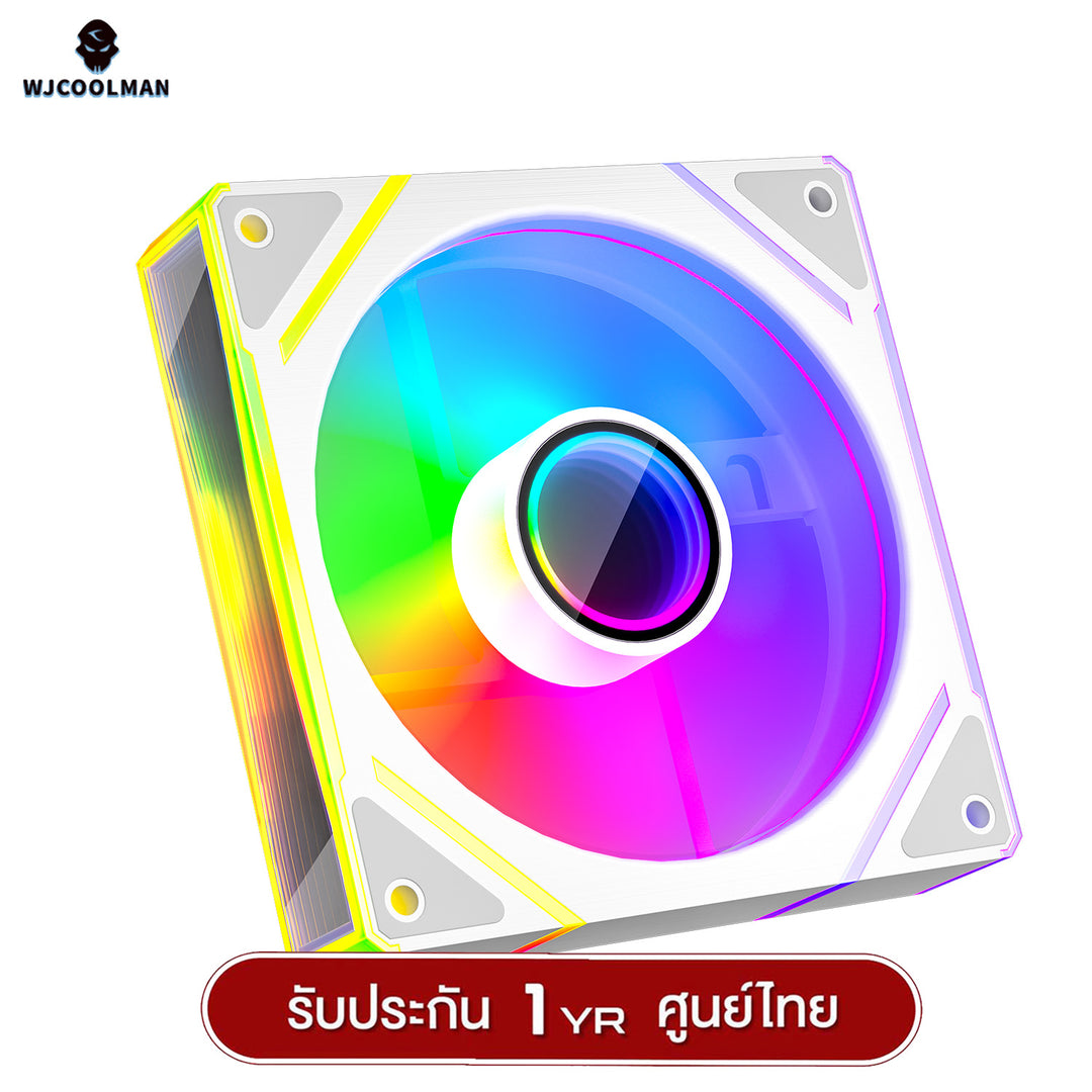 พัดลมระบายความร้อน WJCOOLMAN Mirror 6 Plus Lite ARGB Side View Rainbow 12CM Cooling Fan รับประกัน 1 ปี