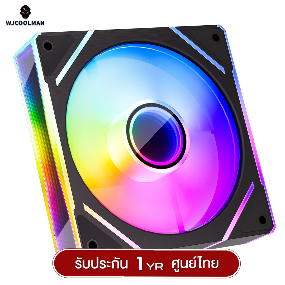 พัดลมระบายความร้อน WJCOOLMAN Mirror 6 Plus Lite ARGB Side View Rainbow 12CM Cooling Fan รับประกัน 1 ปี
