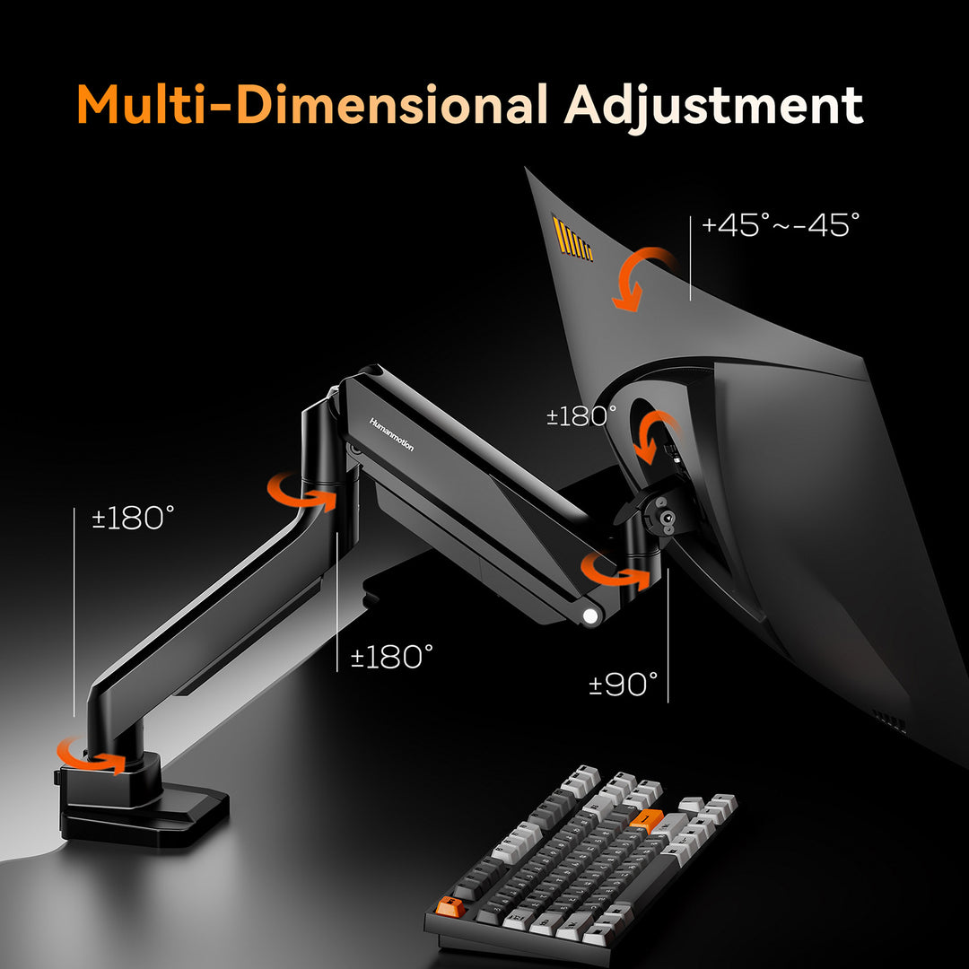 ขาตั้งจอมอนิเตอร์ Humanmotion T9-1B/T9-2B Heavy-Duty Single/Dual Monitor Arm | รับน้ำหนักได้ 18kg/15kg รับประกัน 3 ปี