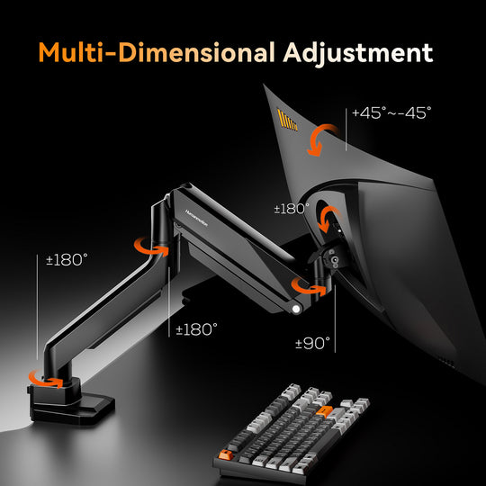 ขาตั้งจอมอนิเตอร์ Humanmotion T9-1B/T9-2B Heavy-Duty Single/Dual Monitor Arm | รับน้ำหนักได้ 18kg/15kg รับประกัน 3 ปี